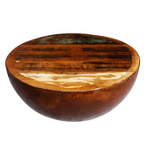 NIRVANA Reclaimed Old Timber Drum Round Coffee Table B4